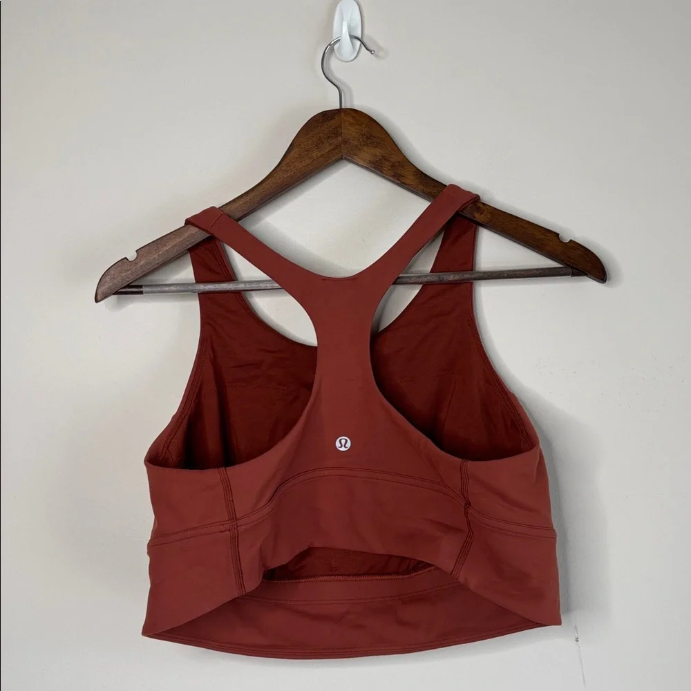 Lululemon Wunder Train Long Line Bra Dark Terracotta Size 14 - Picture 5 of 6